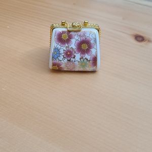 Mini Floral Porcelain Jewelry Satchel
